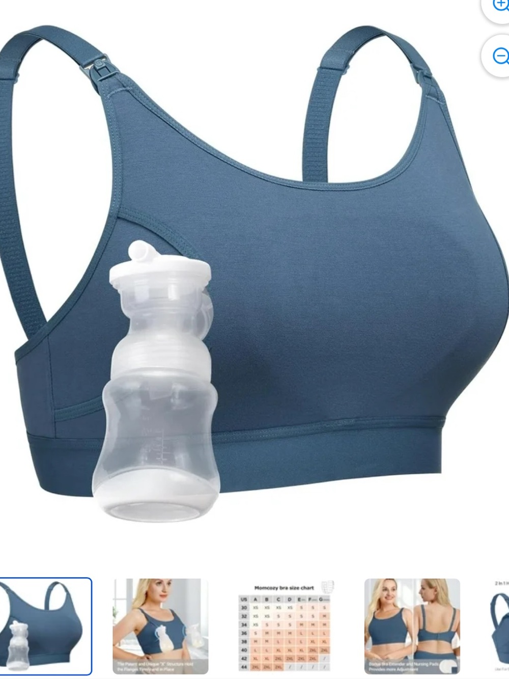 Momcozy Hands Free Pumping Bra, Adjustable Breast-Pumps Nursing Bra Size 2XL